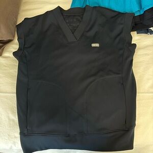 Figs Navy Mira FormX V-Neck Scrub Top